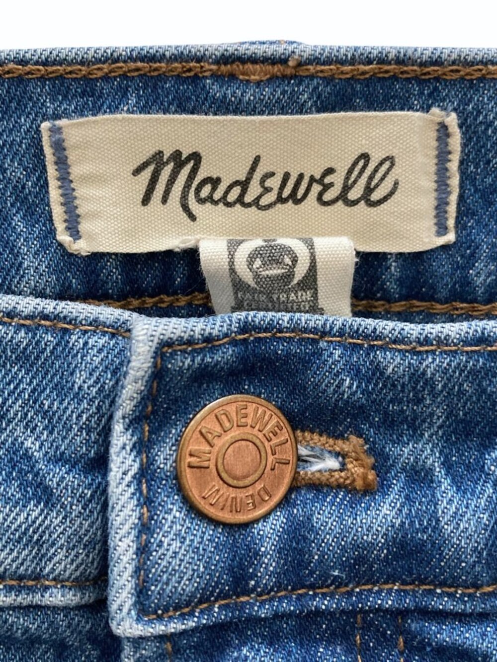 MADEWELL The Perfect Vintage Wide-Leg Crop Jeans Size 27P Blue - Picture 4 of 14